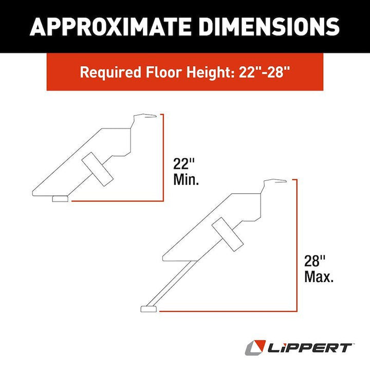 Lippert Components 733932 SolidStep Manual Fold - Down Double Steps for 30" - 36" - Young Farts RV Parts