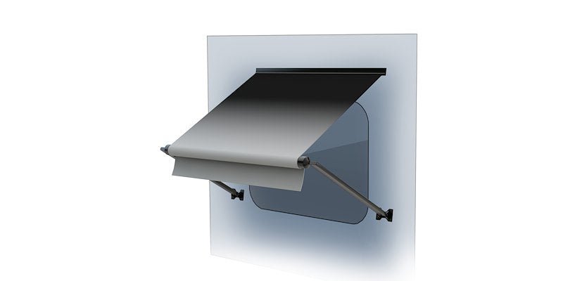 lippert components V000369586 Solera XL 48" Window Awning Roller Assembly Black Fade *SPECIAL ORDER* - Young Farts RV Parts