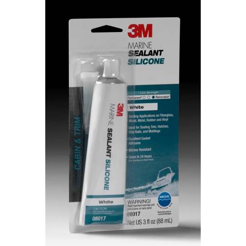 Marine Grade Adhesive Sealant - 3 Ounce Tube; White; Single - 08017 - Young Farts RV Parts