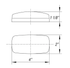 Marker/Clearance Light Oval White Base Red - Young Farts RV Parts