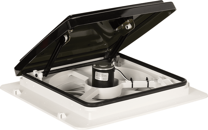 MaxxAir 4401K MaxxFan Roof Vent Manual Opening 4 Speed - Smoke - Young Farts RV Parts