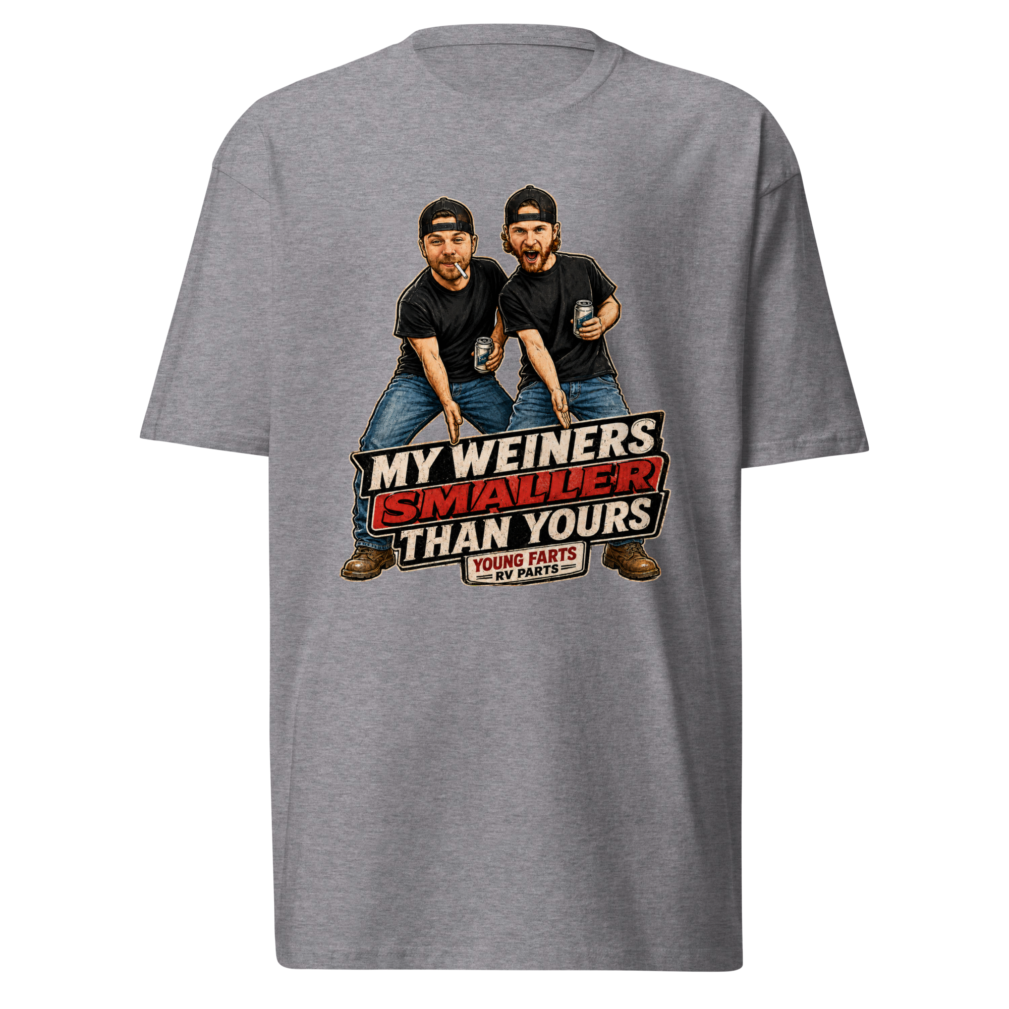 My Weiner’s Smaller Than Yours Young Farts character T-Shirt in Black