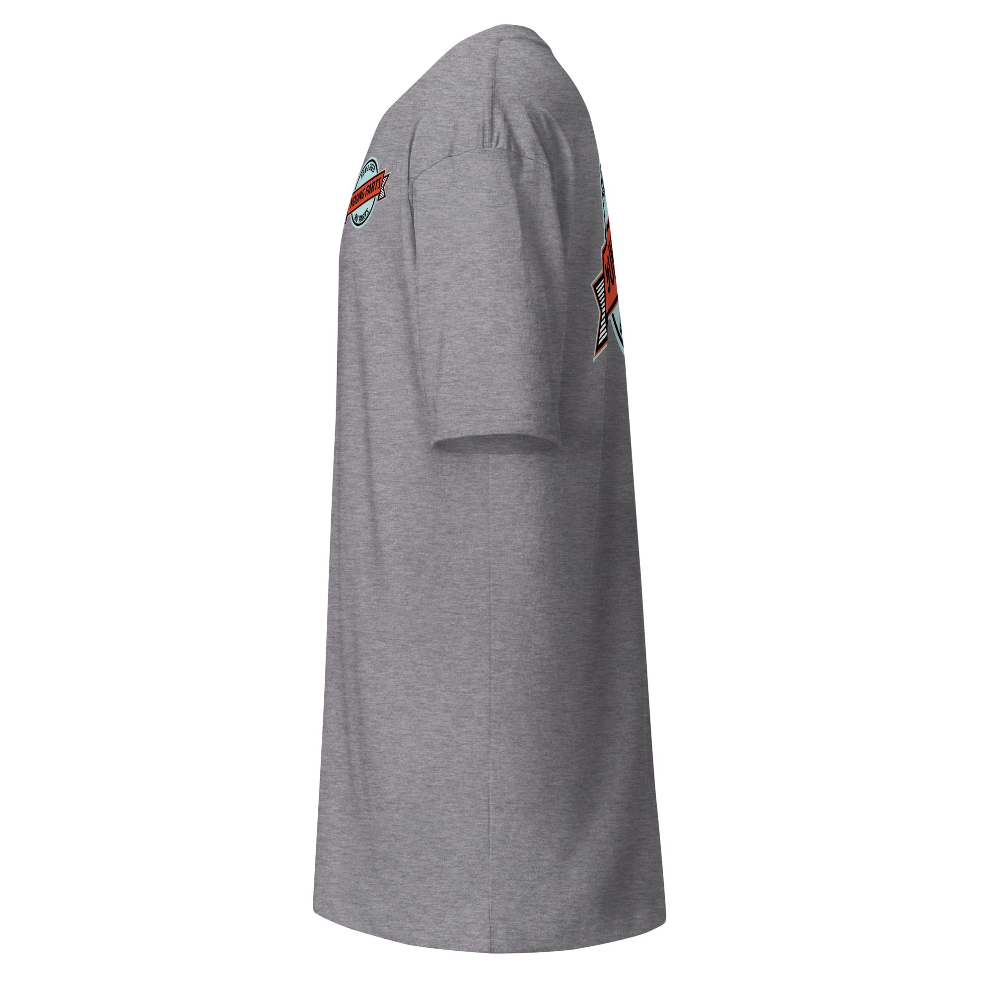 Young Farts Shop-Tested Logo T-Shirt with front and back print in Brick Red