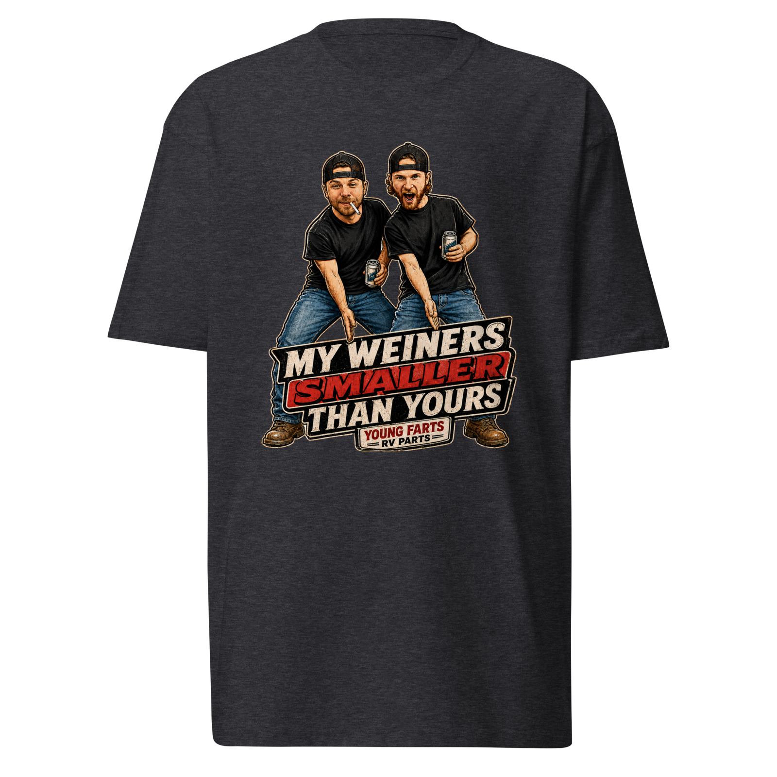 My Weiner’s Smaller Than Yours Young Farts character T-Shirt in Black