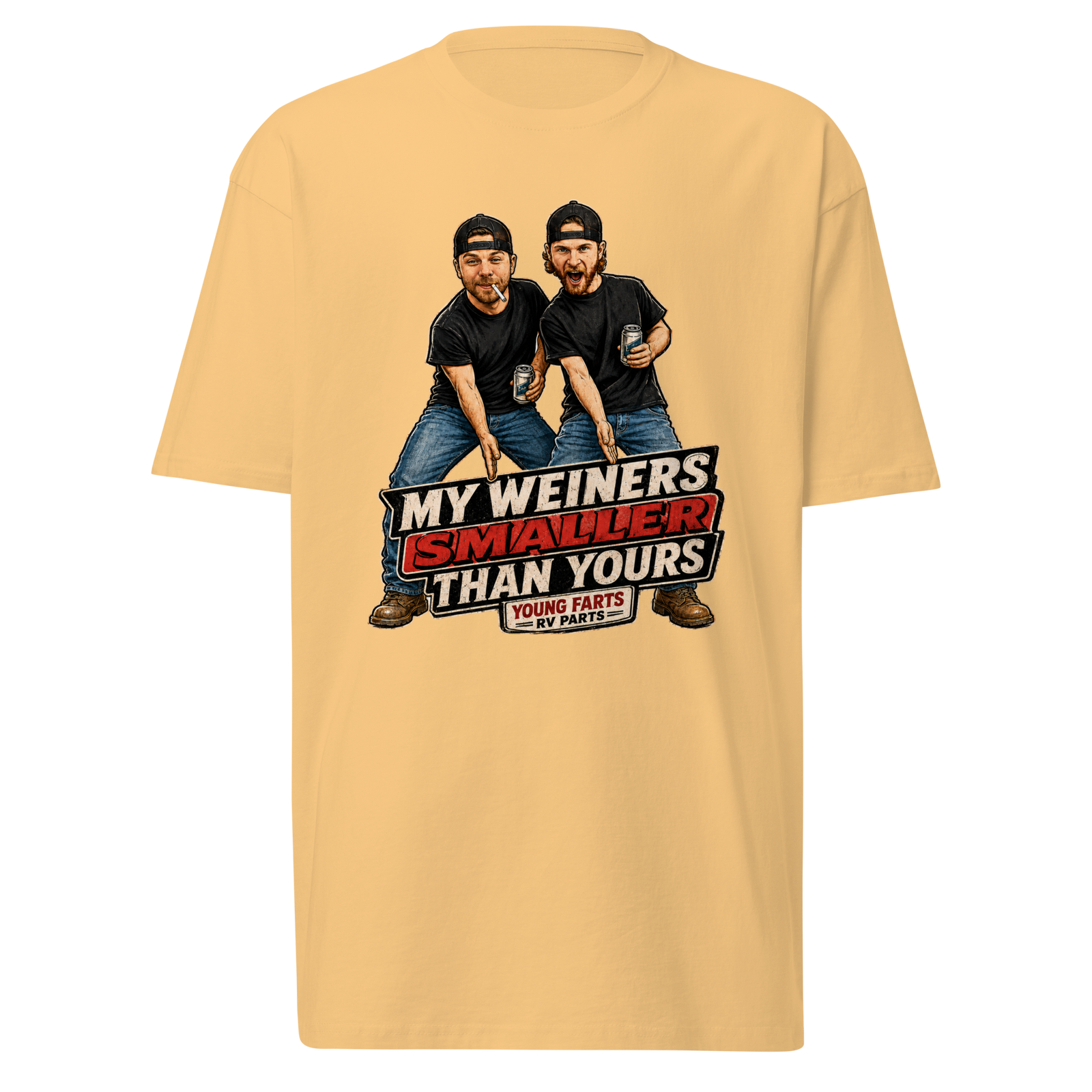 My Weiner’s Smaller Than Yours Young Farts character T-Shirt in Black
