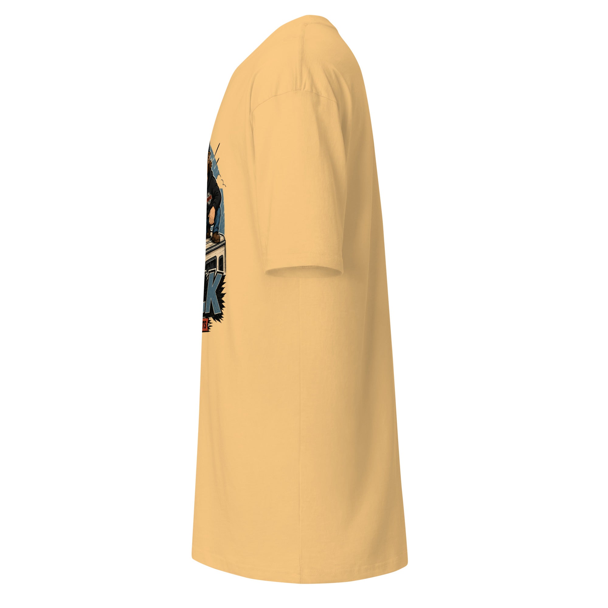 I Love Caulk Young Farts character T-Shirt in Brick Red