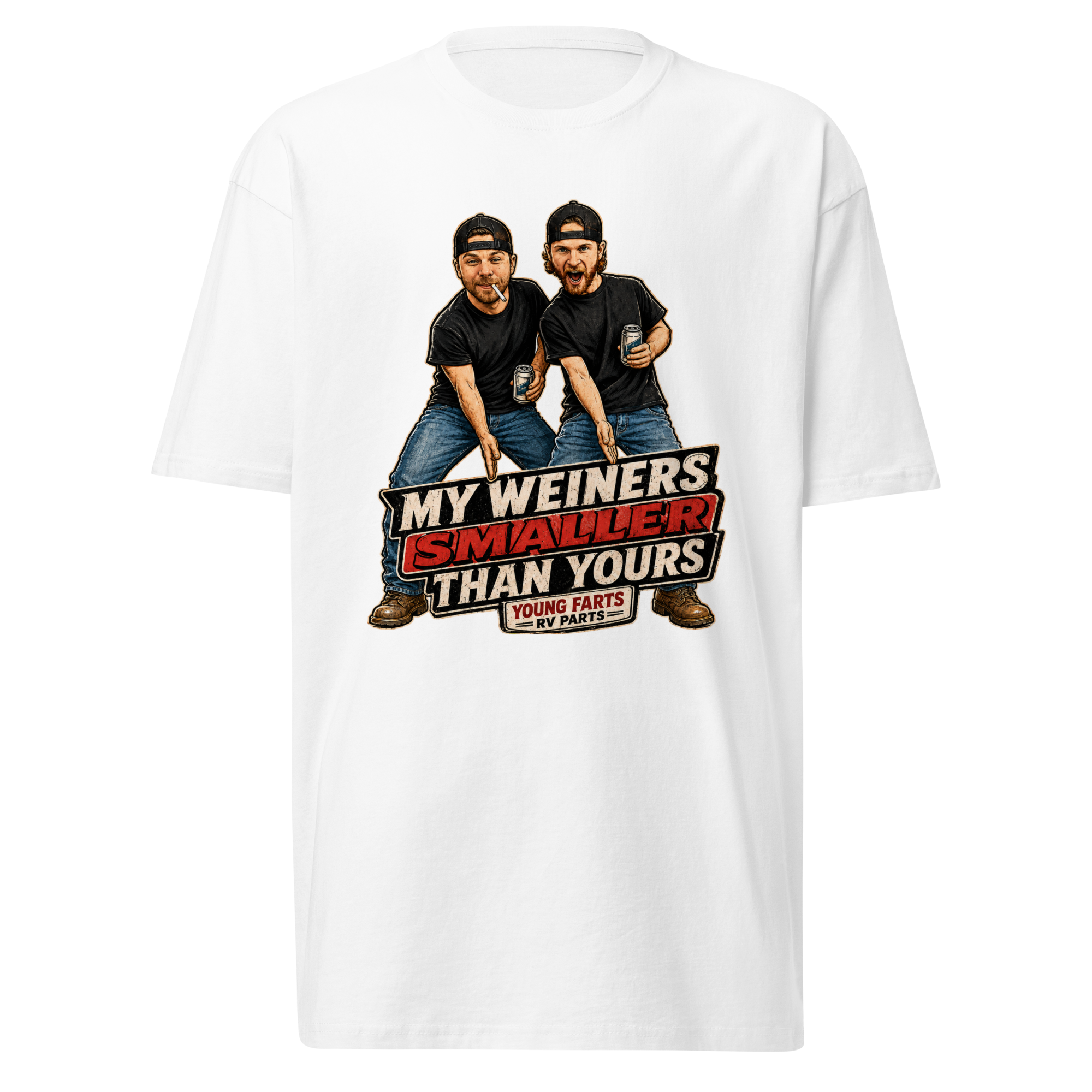 My Weiner’s Smaller Than Yours Young Farts character T-Shirt in Black