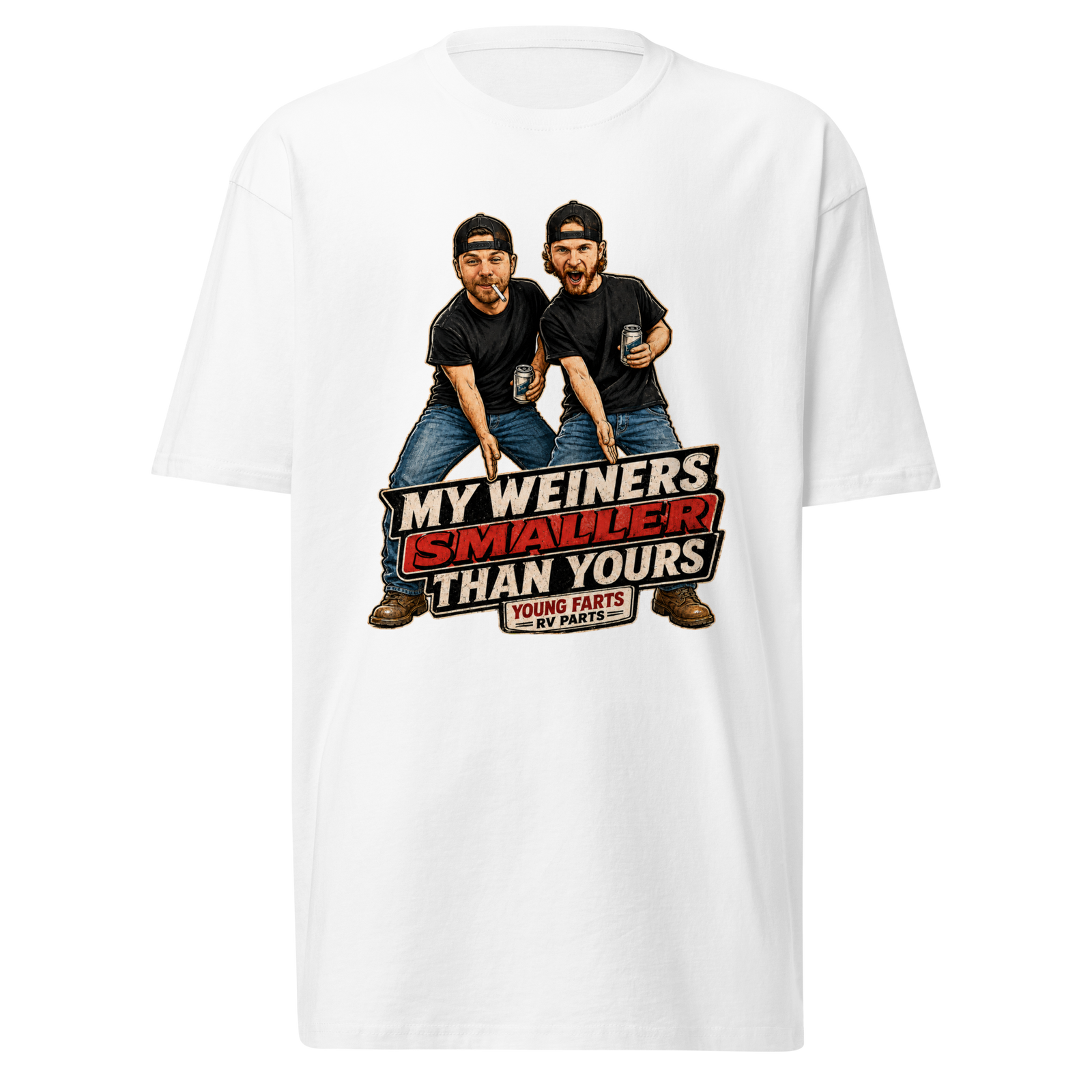 My Weiner’s Smaller Than Yours Young Farts character T-Shirt in Black