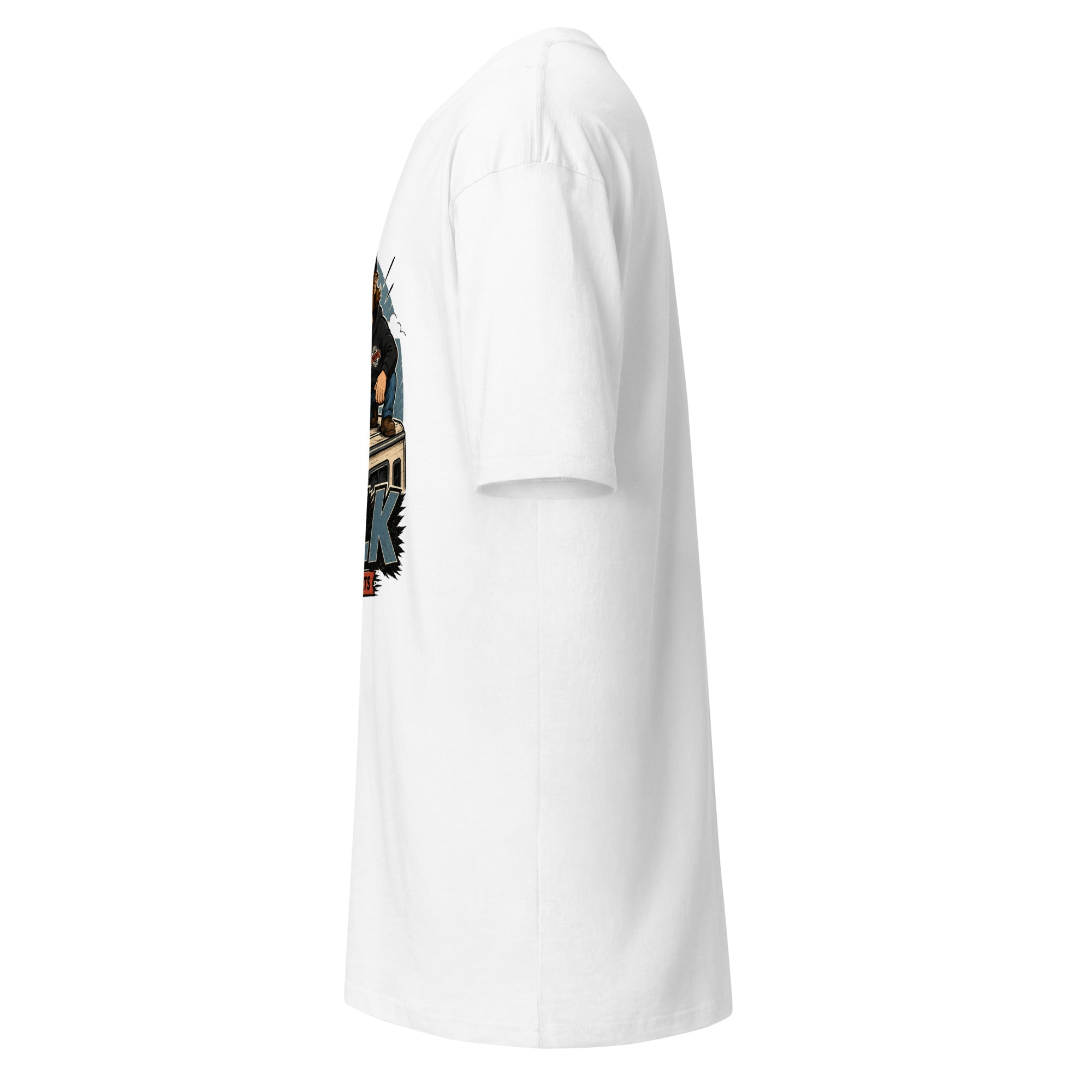 I Love Caulk Young Farts character T-Shirt in Brick Red