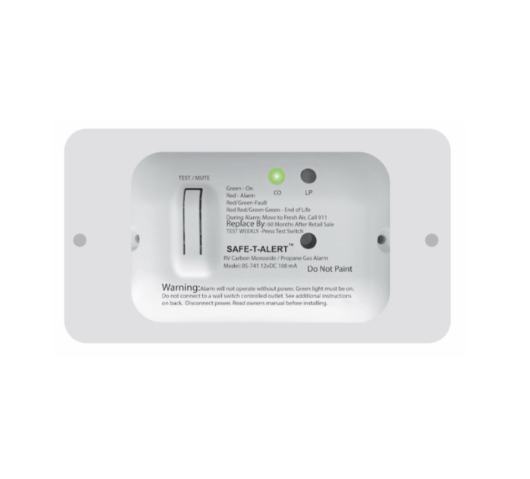 MTI Industries 85 - 741 - WT - TR Universal 85 Series Slim Line White Dual CO/LP Alarm - Young Farts RV Parts
