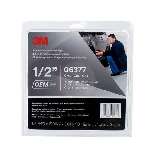 Multi Purpose Automotive Attachment Tape - 1/2" x 60'; Gray - 06377 - Young Farts RV Parts