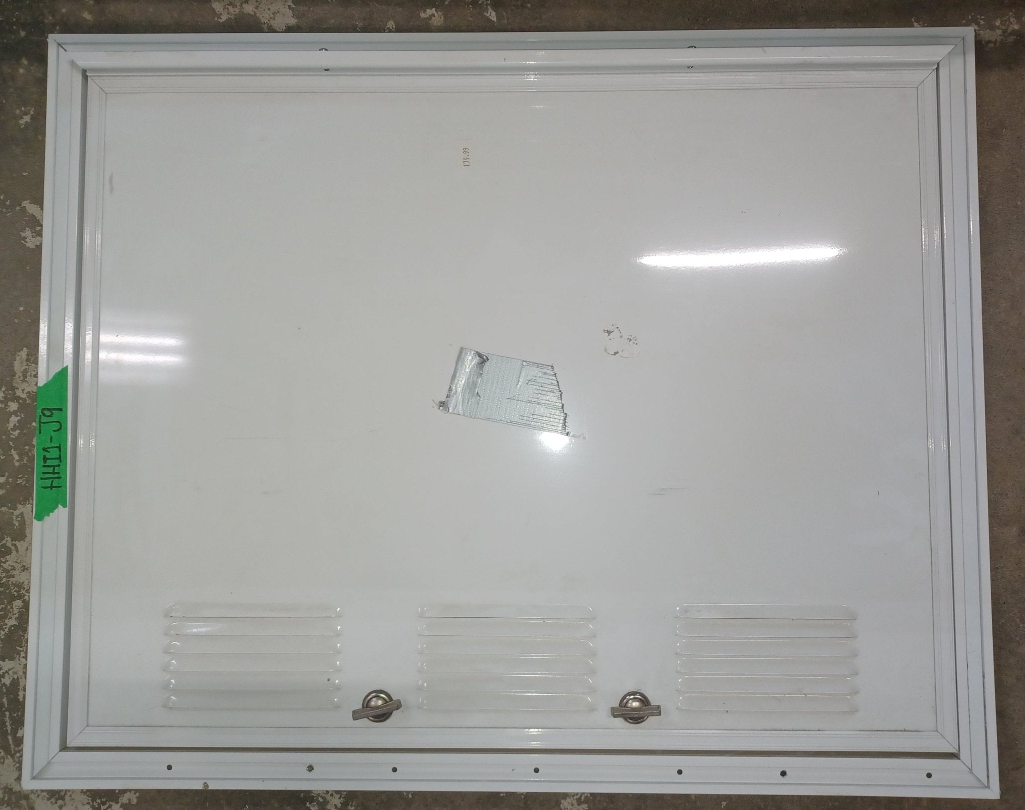 New / Used Square Cornered Battery/Propane Cargo Door 25 1/4" x 19 7/8" x 5/8" D - Young Farts RV Parts