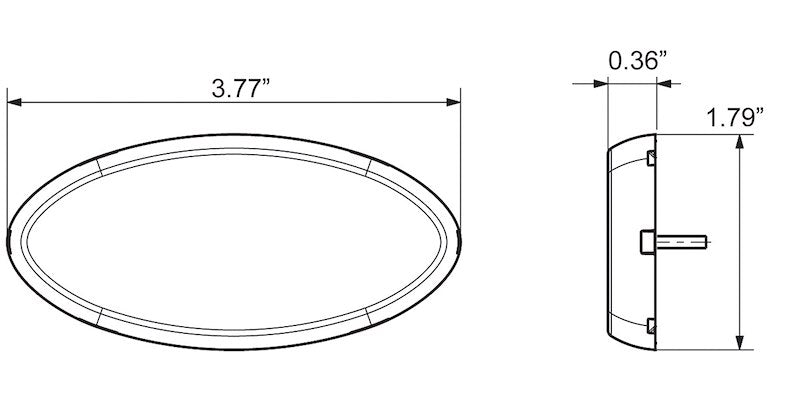 Optronics MCL0030ABB Amber Oval LED Clearance/Marker Light - Young Farts RV Parts