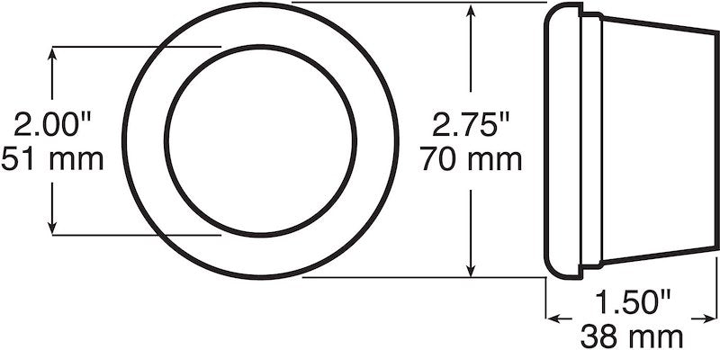 Peterson Mfg. B146 - 182 Side Marker Light Grommet - Young Farts RV Parts