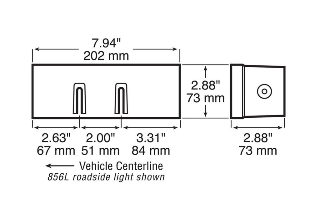 Peterson Mfg. V856 Rectangular LED Stop/ Turn/ Tail Light, Red - Young Farts RV Parts