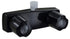 Phoenix Products PF213741 2 Valve Shower Control Valve, Single Piece Wall Mount, Plastic Compression Valve, 4" Center Distance, 2 Hole Application, 2 Black Acrylic Knob Handle, Black, Plastic Underbody, With Vacuum Breaker To Attach Hand Held Shower Hose - Young Farts RV Parts