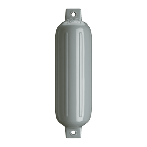 POLYFORM Boat Fender - G - 4 Grey - Ribbed - Cylinder - Grey - PVC; Single - 75 - 891 - 521 - Young Farts RV Parts
