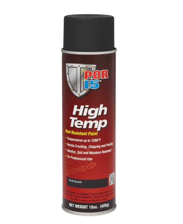 Por 15 44118 High Temperature Paint, Flat Black, Aerosol Can, 15 Ounce - Young Farts RV Parts