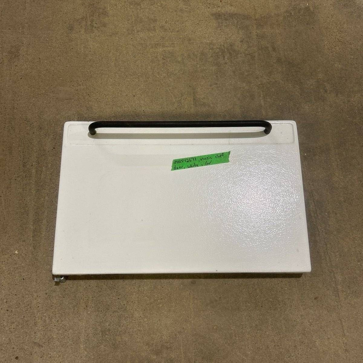 Used Magic Chef Oven Door 2401F12671 (WHITE FACEPLATE) - Stove Oven Door