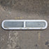 Used White Radius Opening Window - 42 1/2" X 7 1/2" X 2" - Black Window