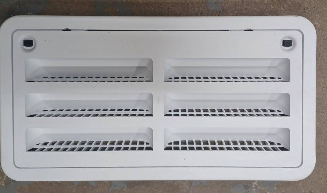 Used Dometic Air Intake Side Refrigerator Vent, Has Frame - 3109492.003 - Louver Vents