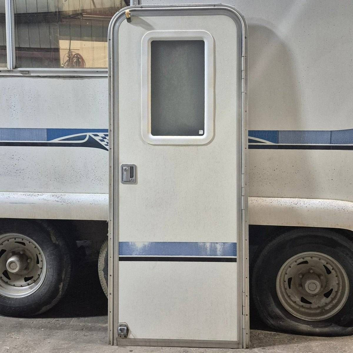 Used RV Radius Entry Door - 72" X 27 1/2" - Entrance Doors