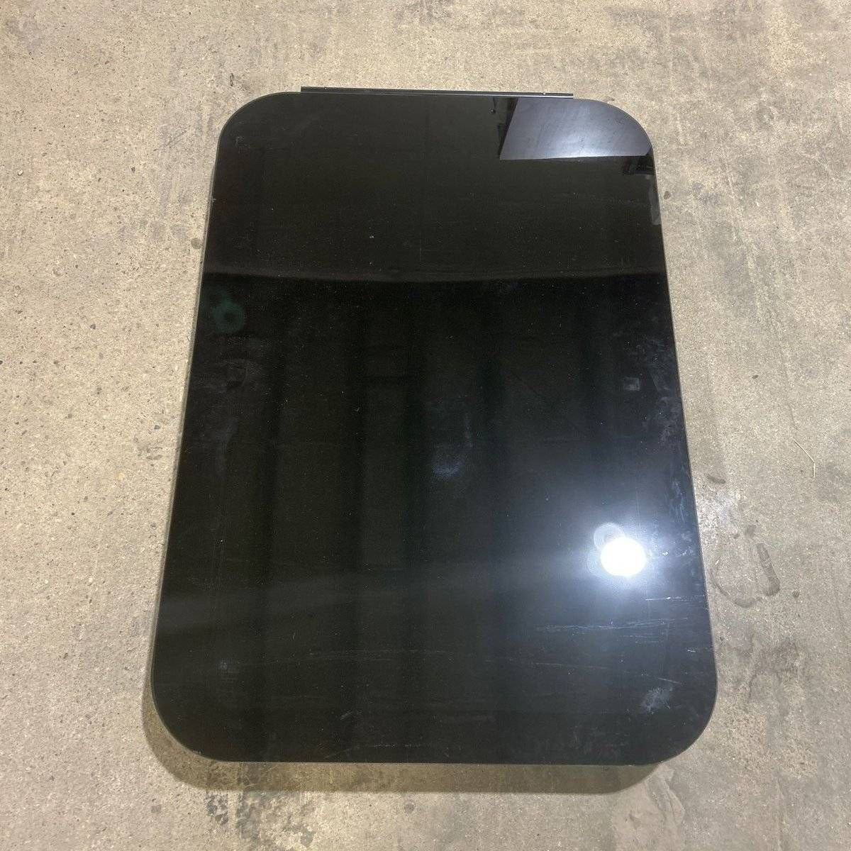 Used Black Radius Frameless Emergency Opening Window : 35 1/2