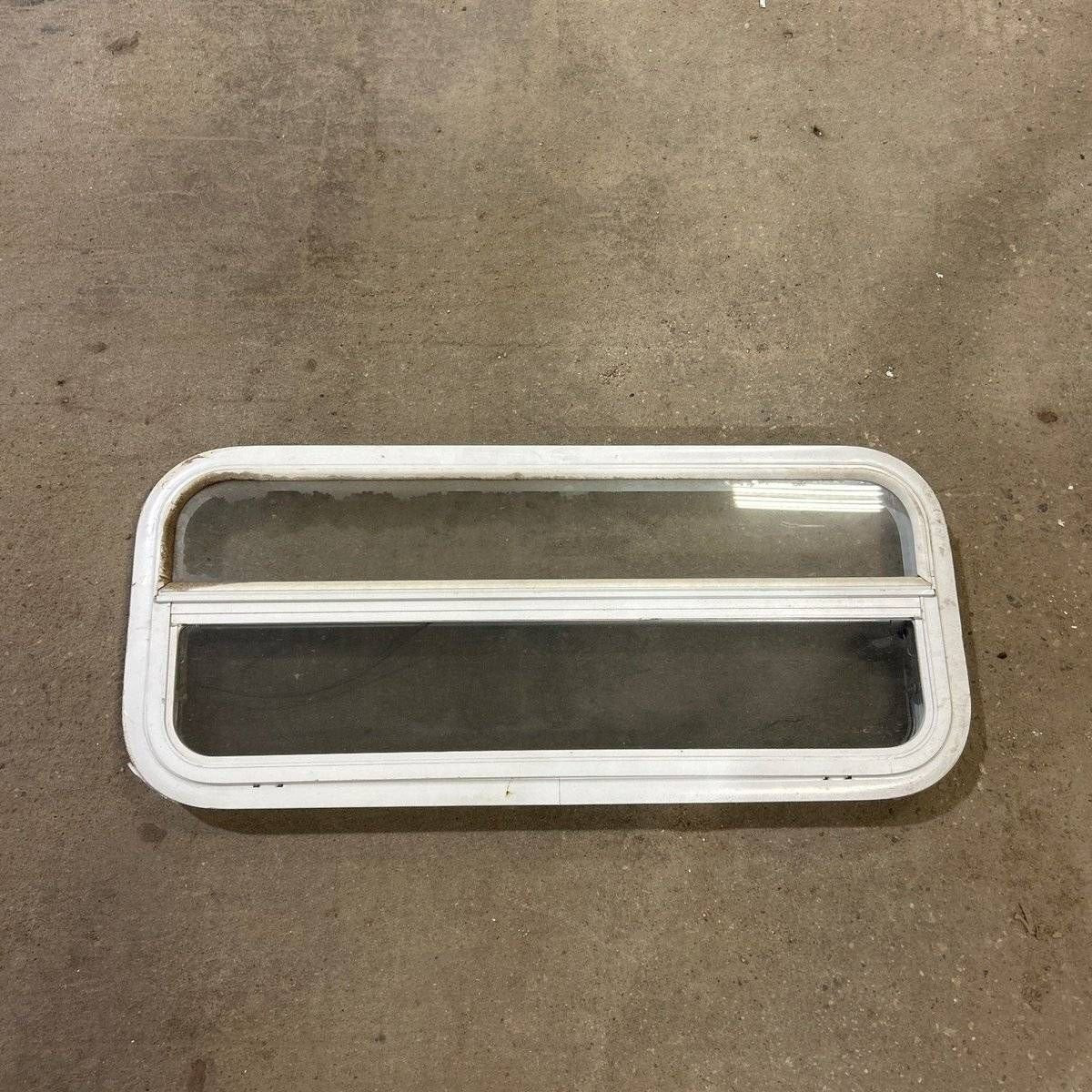 Used White Radius Opening Window - 35.5 X 14.5 X 2.0 - White Window