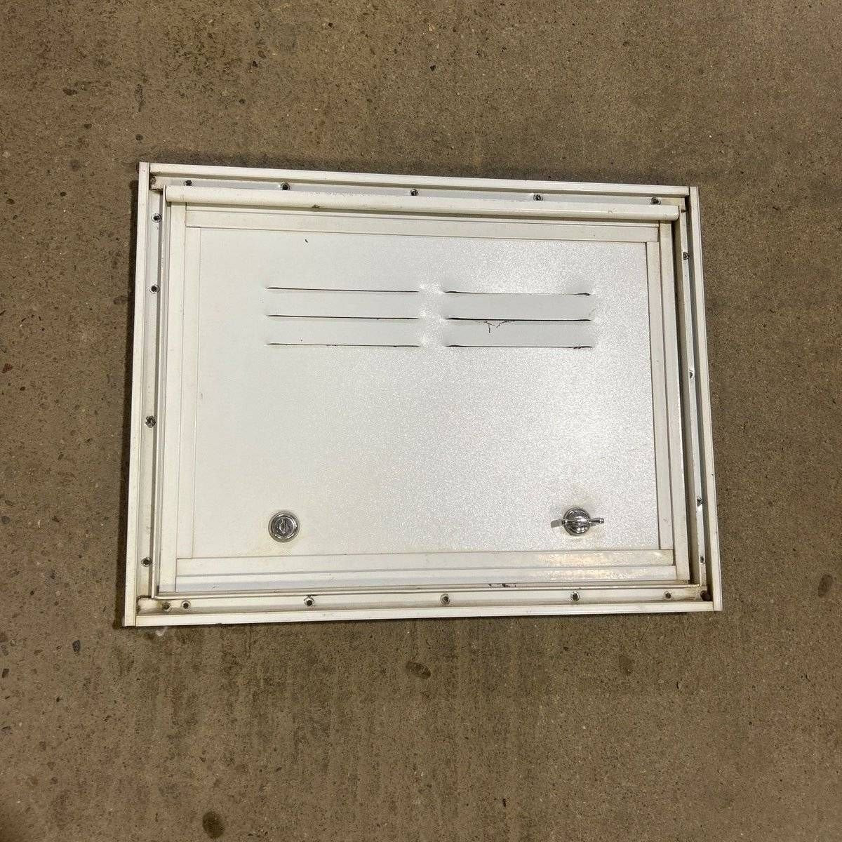 Used Square Cornered Cargo Door - 15.75 X 11.75 X .75 - Silver Trim