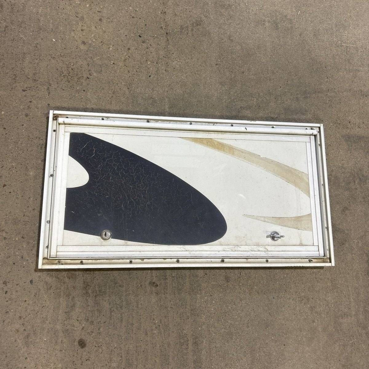 Used Square Cornered Cargo Door - 23.75 X 11.75 X .75 - Silver Trim