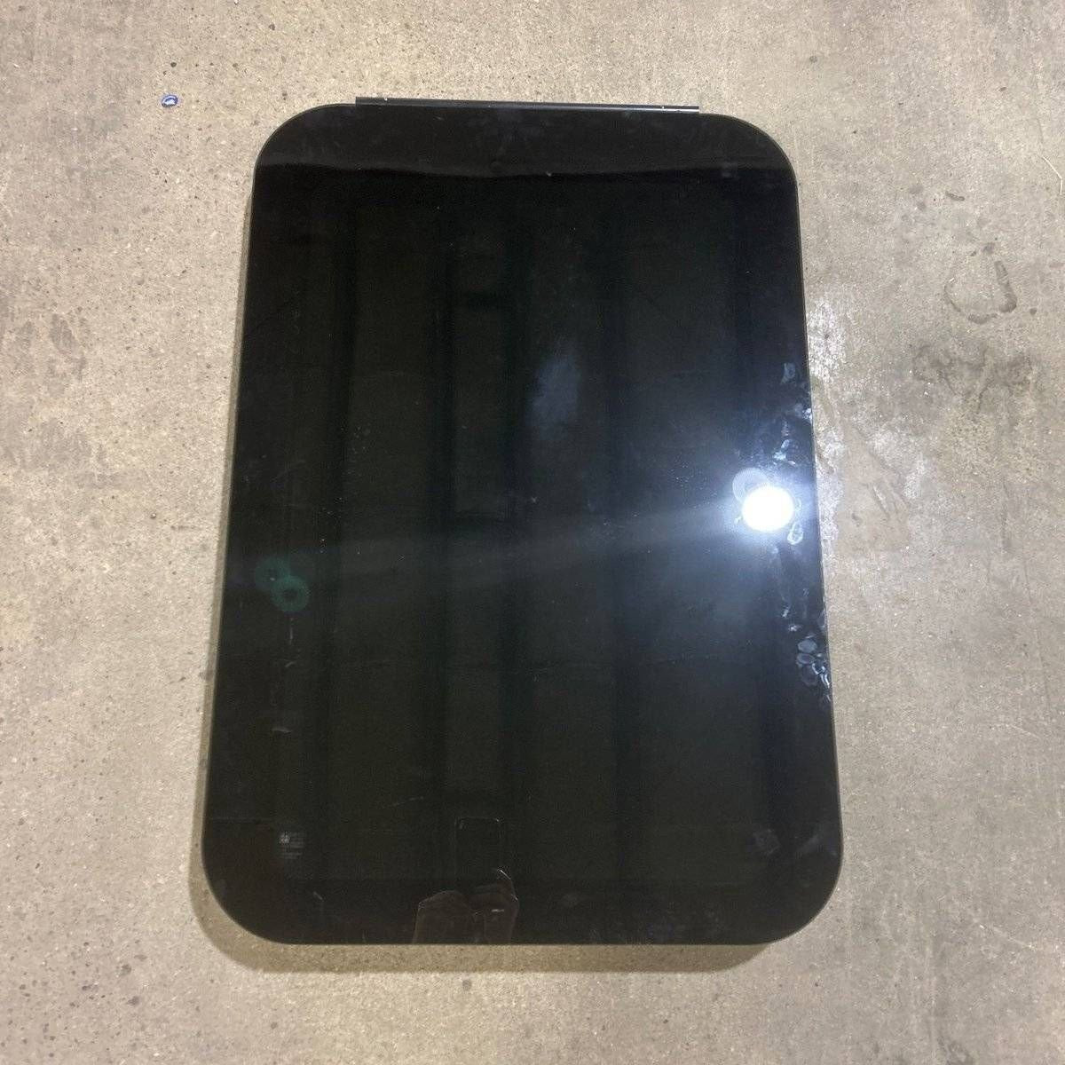 Used Black Radius Frameless Emergency Opening Window : 29 1/2
