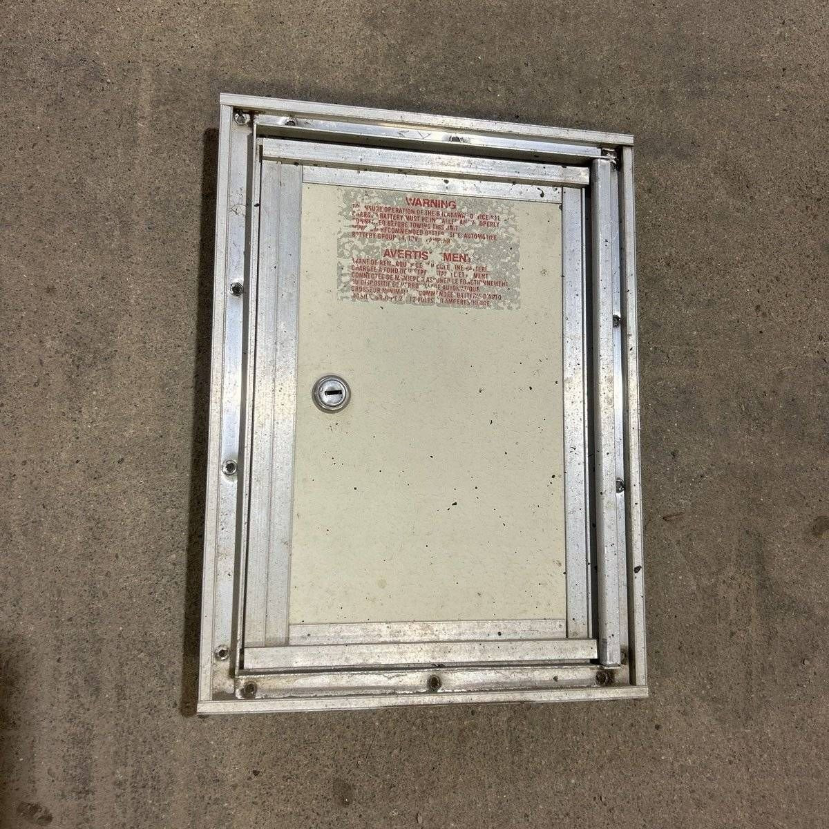 Used Square Cornered Cargo Door - 11.75 X 8.25 X 0.75 - Silver Trim
