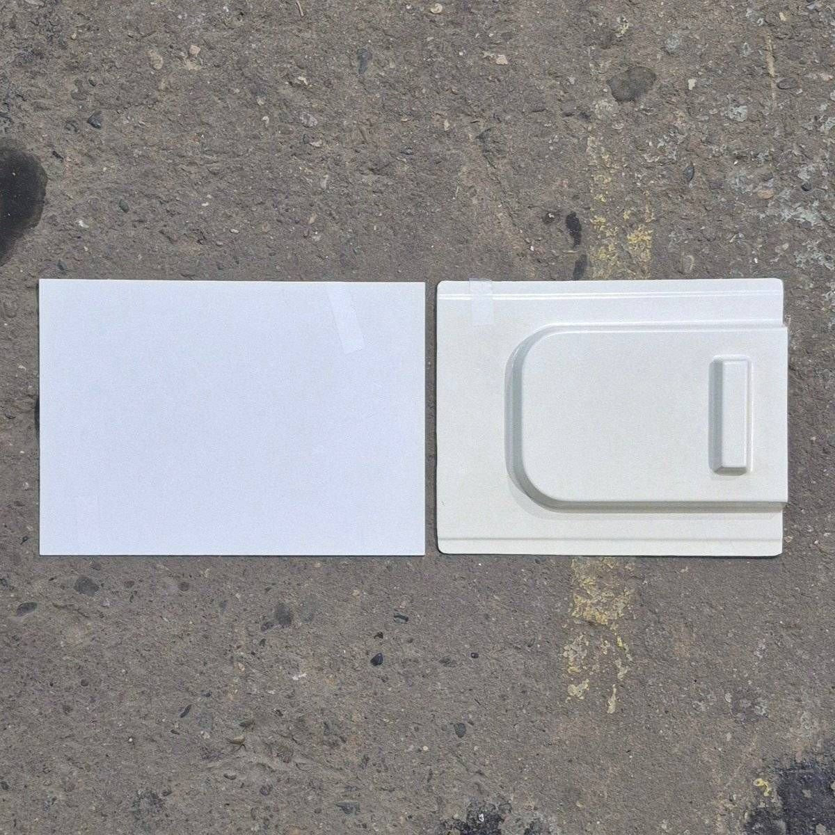 Used Screen Door Slide Panel Set, White - 11 1/4" x 9" - Used Entry Door Hardware