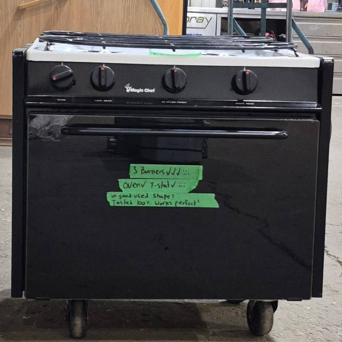 Used Magic Chef 3 Burner RV Range / Cooktop - CLY1641BDH - Ranges