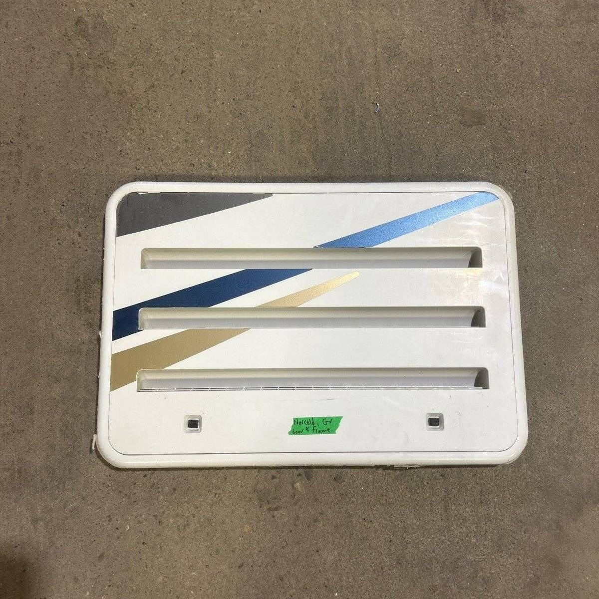 Used Norcold 621156 - Air Intake Side Refrigerator Vent- HAS FRAME - Louver Vents