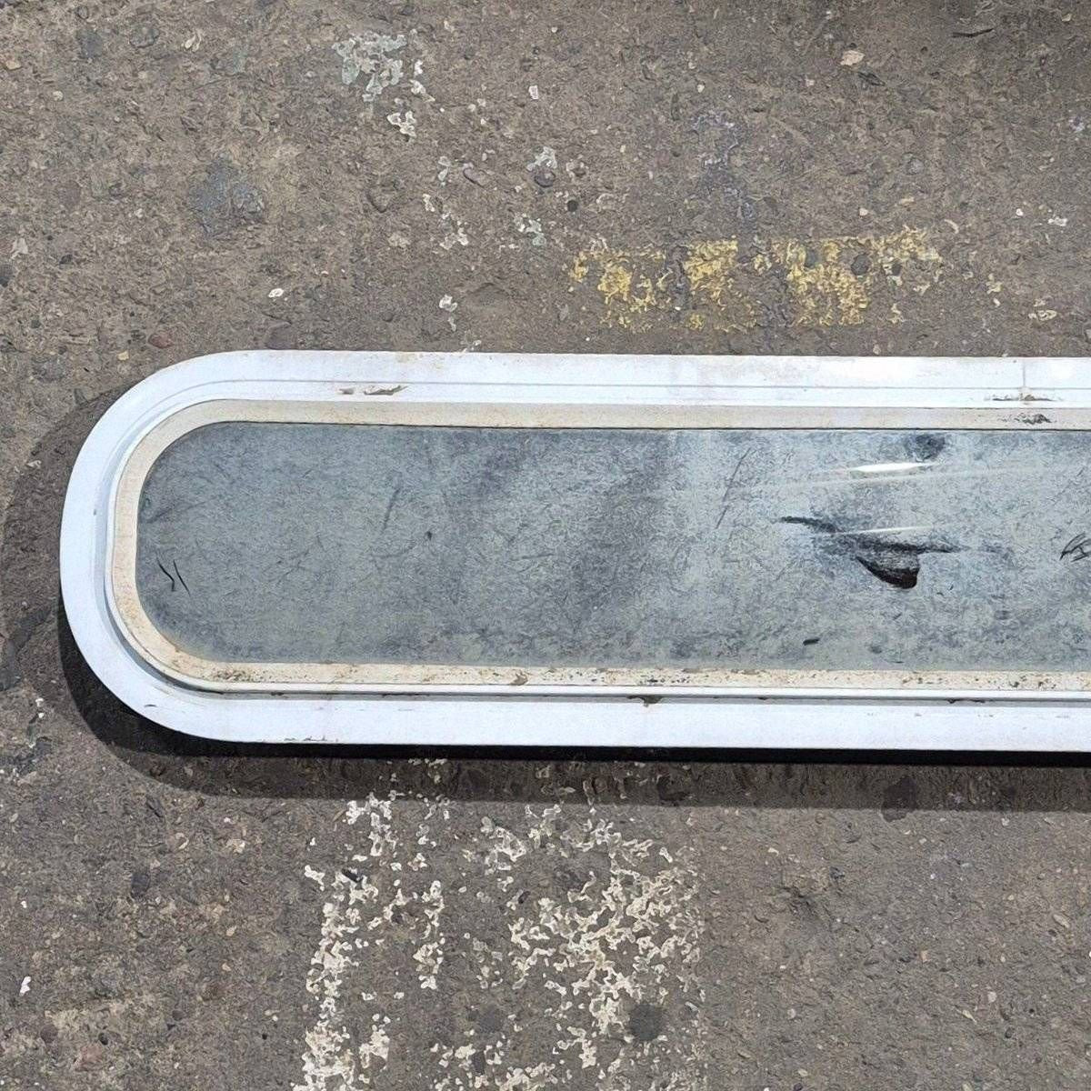 Used White Radius Non-Opening Window - 42 1/2