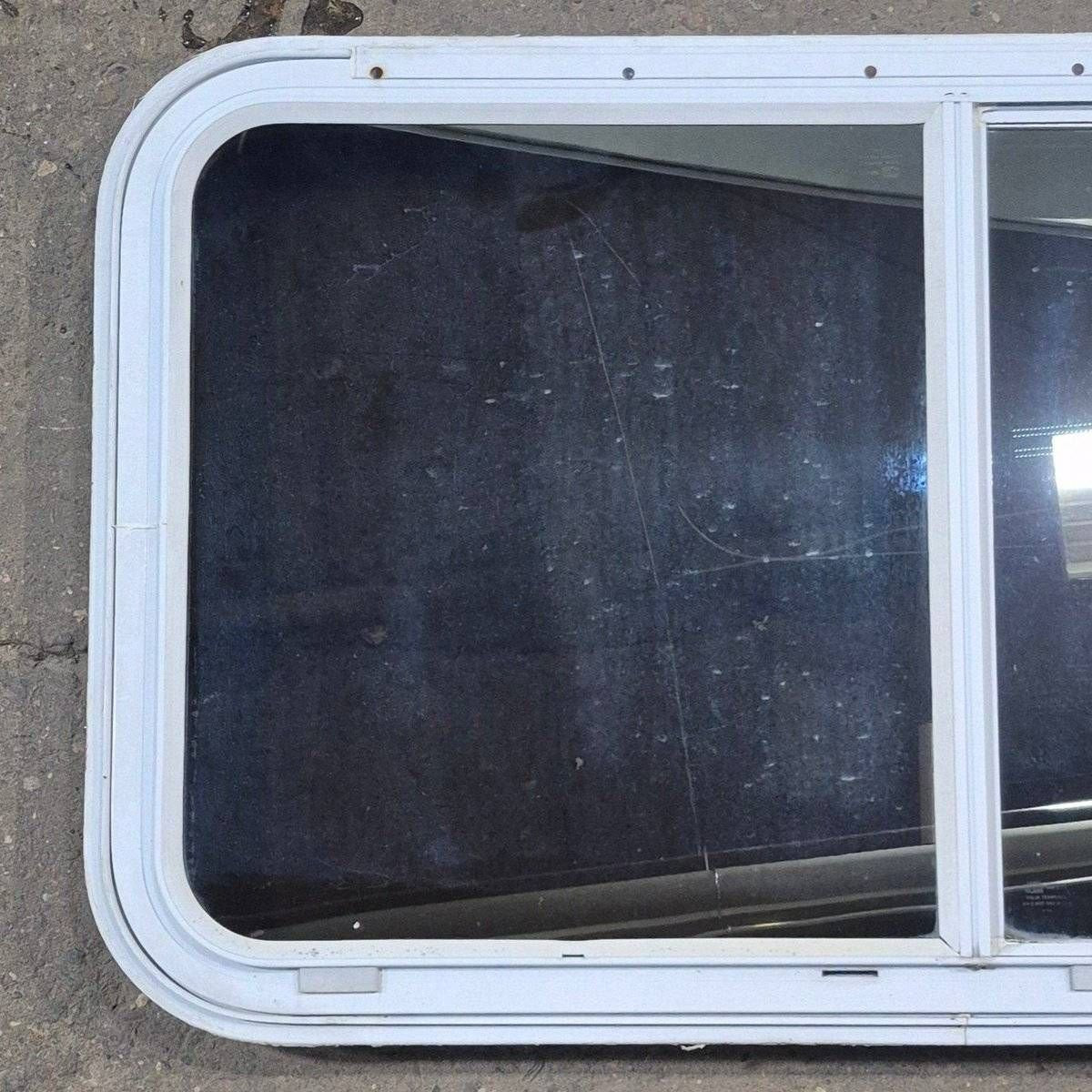 Used White Radius Emergency Opening Window - 42 5/8" X 24 3/8" X 1 7/8" - Photo 2
