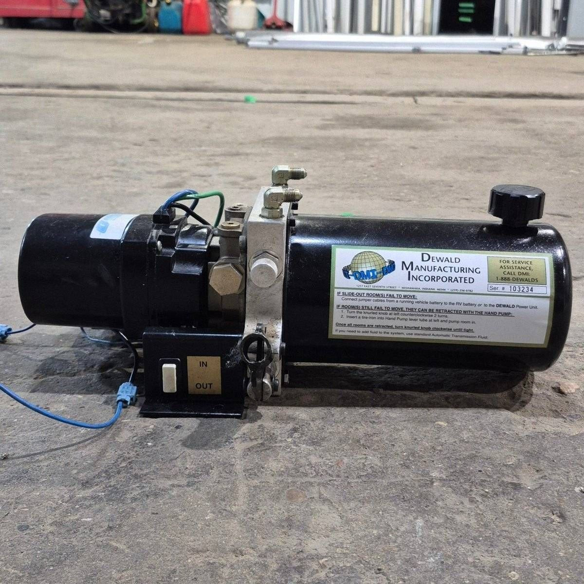 Used Dewald RV Slide Out Hydraulic Pump/ Motor/ Tank Assembly - Photo 2