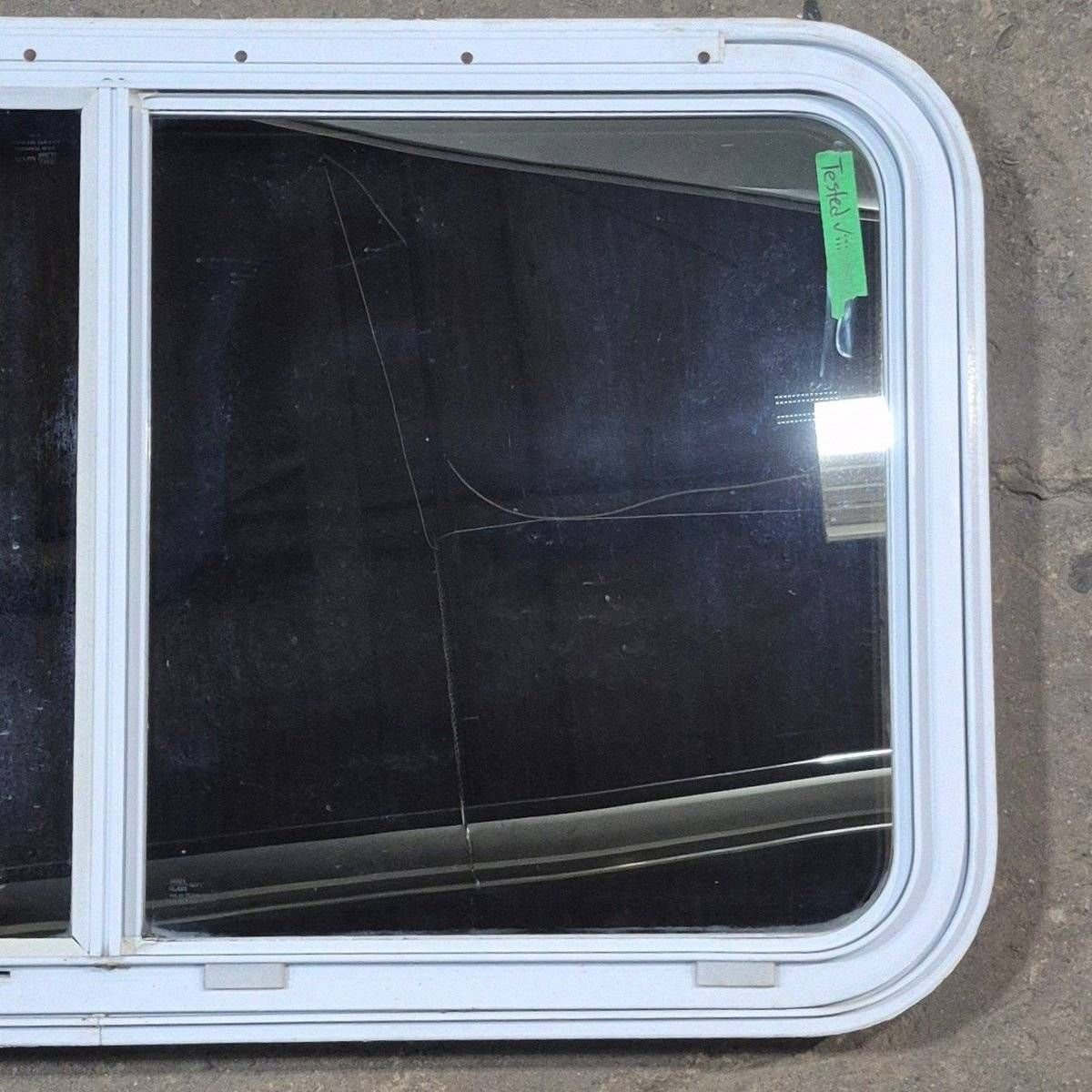 Used White Radius Emergency Opening Window - 42 5/8" X 24 3/8" X 1 7/8" - Photo 3