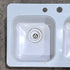 Used White Double Kitchen Sink - 29" x 17 1/2" x 9 1/2" - Photo 3