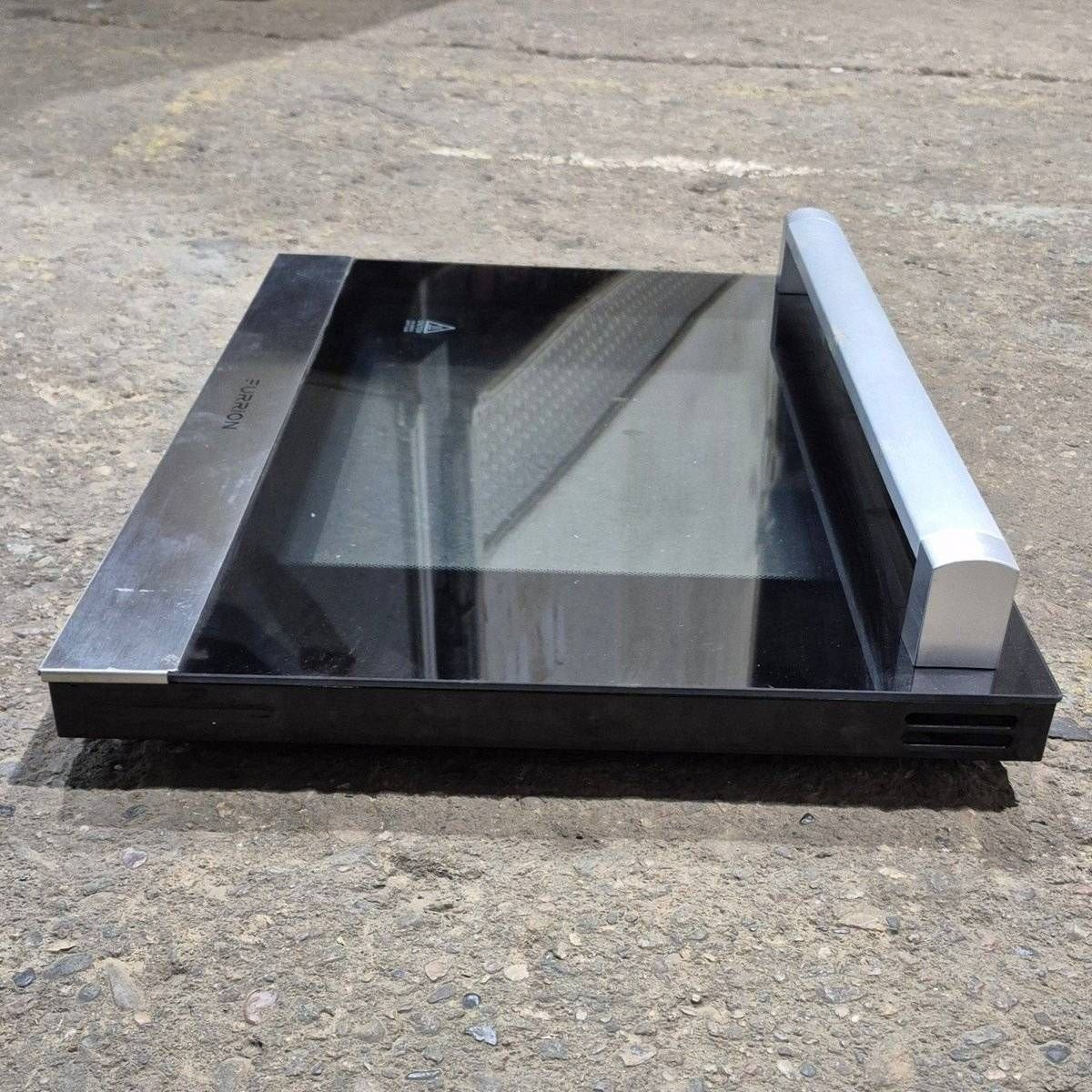 Used Furrion Oven Door , Black Glass Panel W/ Stainless Steel Trim & Handle - 21.375
