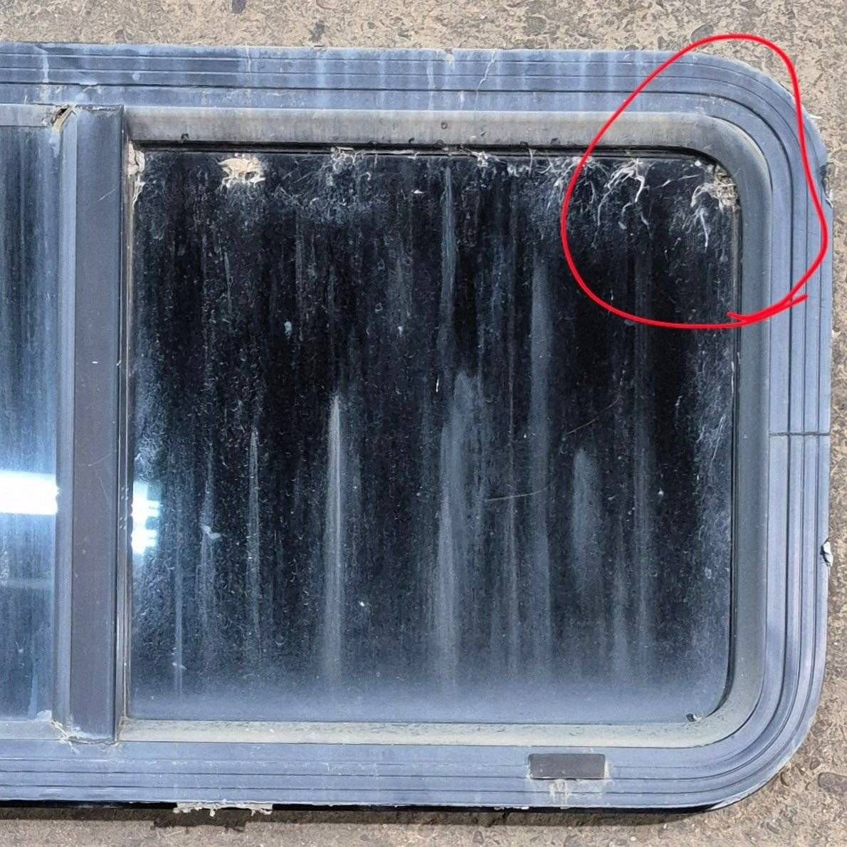 Used Black Radius Opening Window - 36 1/8