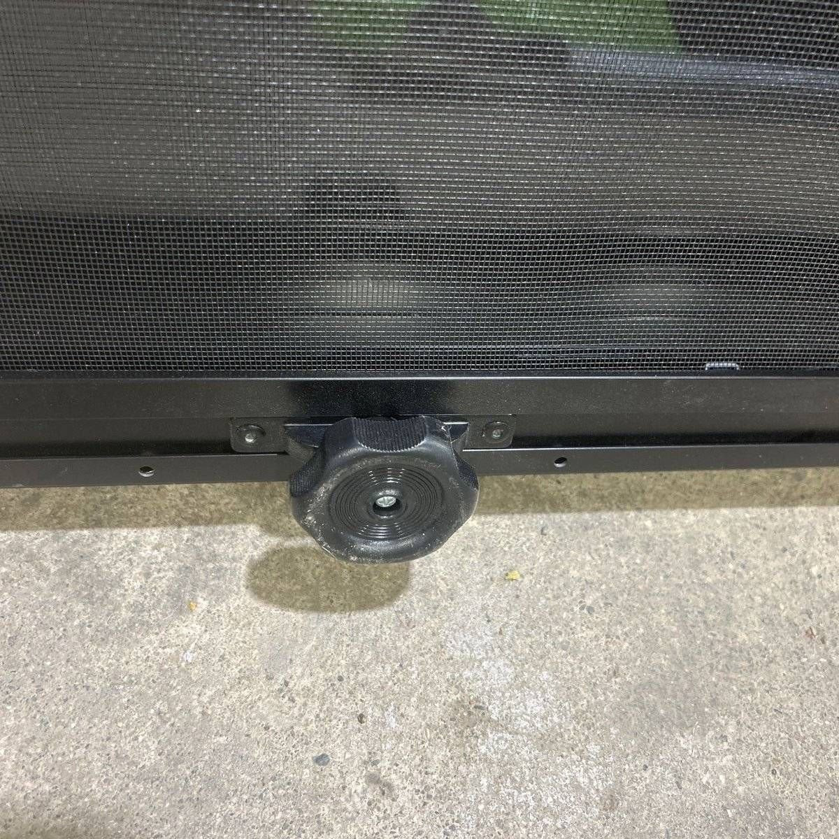 Used Black Radius Frameless Emergency Opening Window : 35 1/2