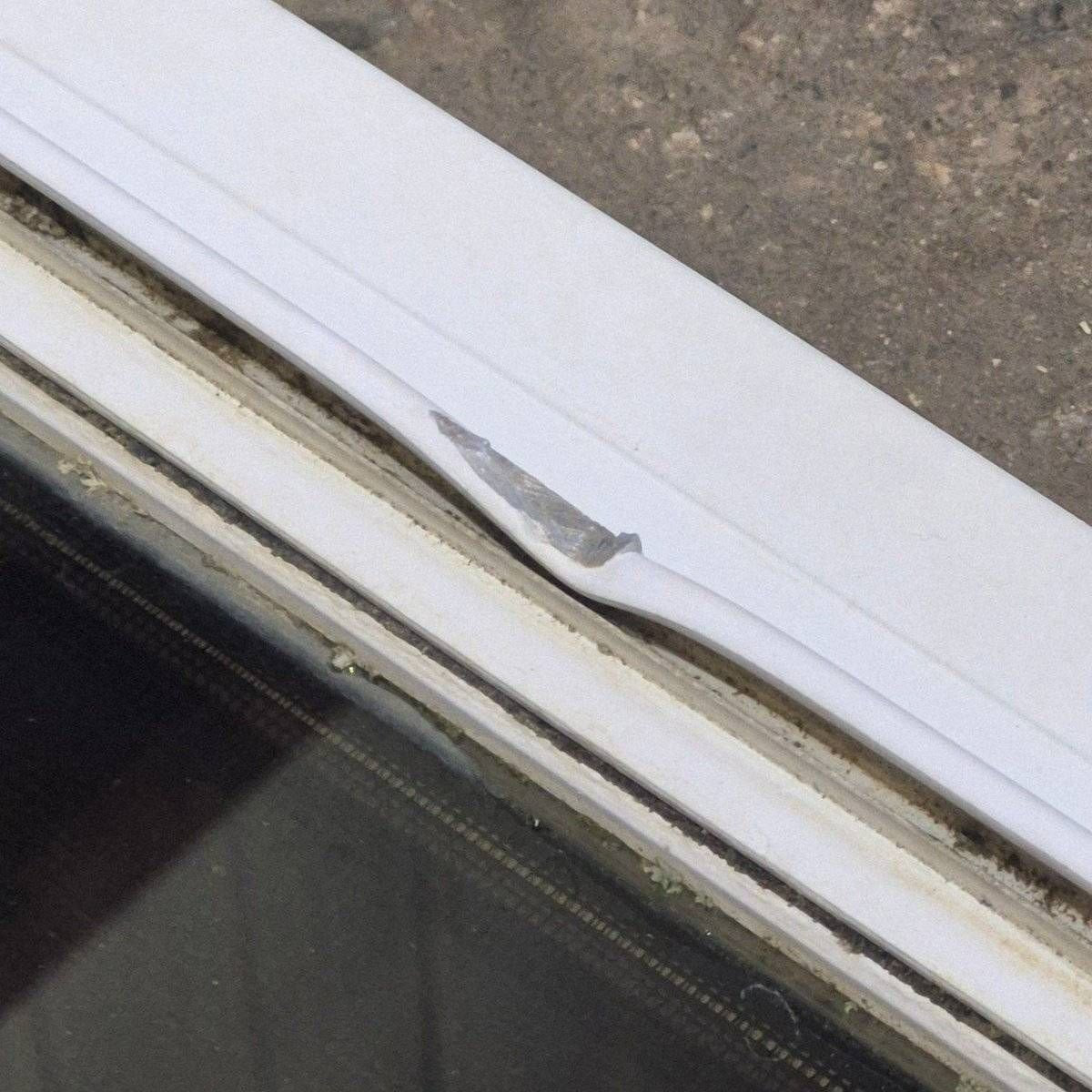 Used White Radius Opening Window - 42 5/8" X 24 3/8" X 1 7/8" - Photo 3