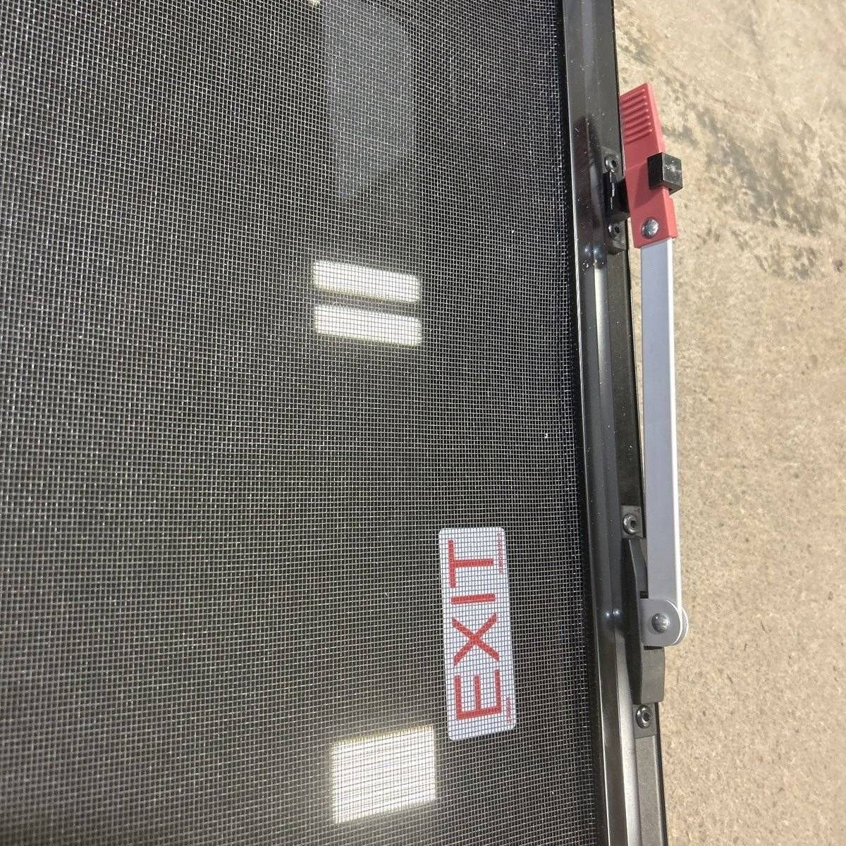 Used Black Radius Frameless Emergency Opening Window : 29 1/2
