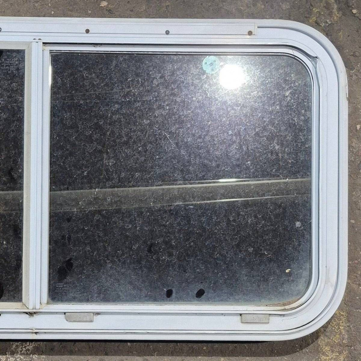 Used White Radius Emergency Opening Window - 42 1/2" X 21 1/4" X 2" - Photo 3
