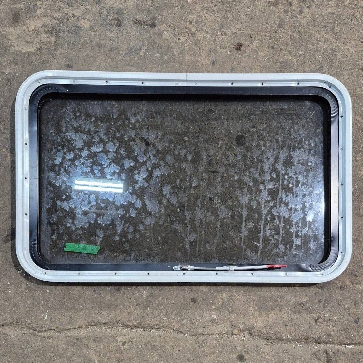 Used Black Radius Emergency Opening Window - 35 1/8" X 21 1/4" X 1 7/8" - Photo 4