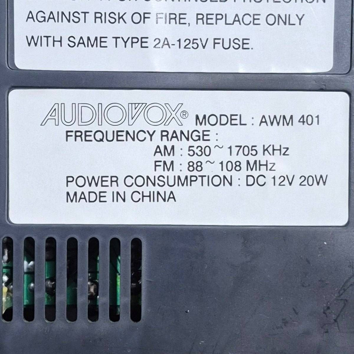 Used Audiovox RV Radio AWM401 - Photo 4