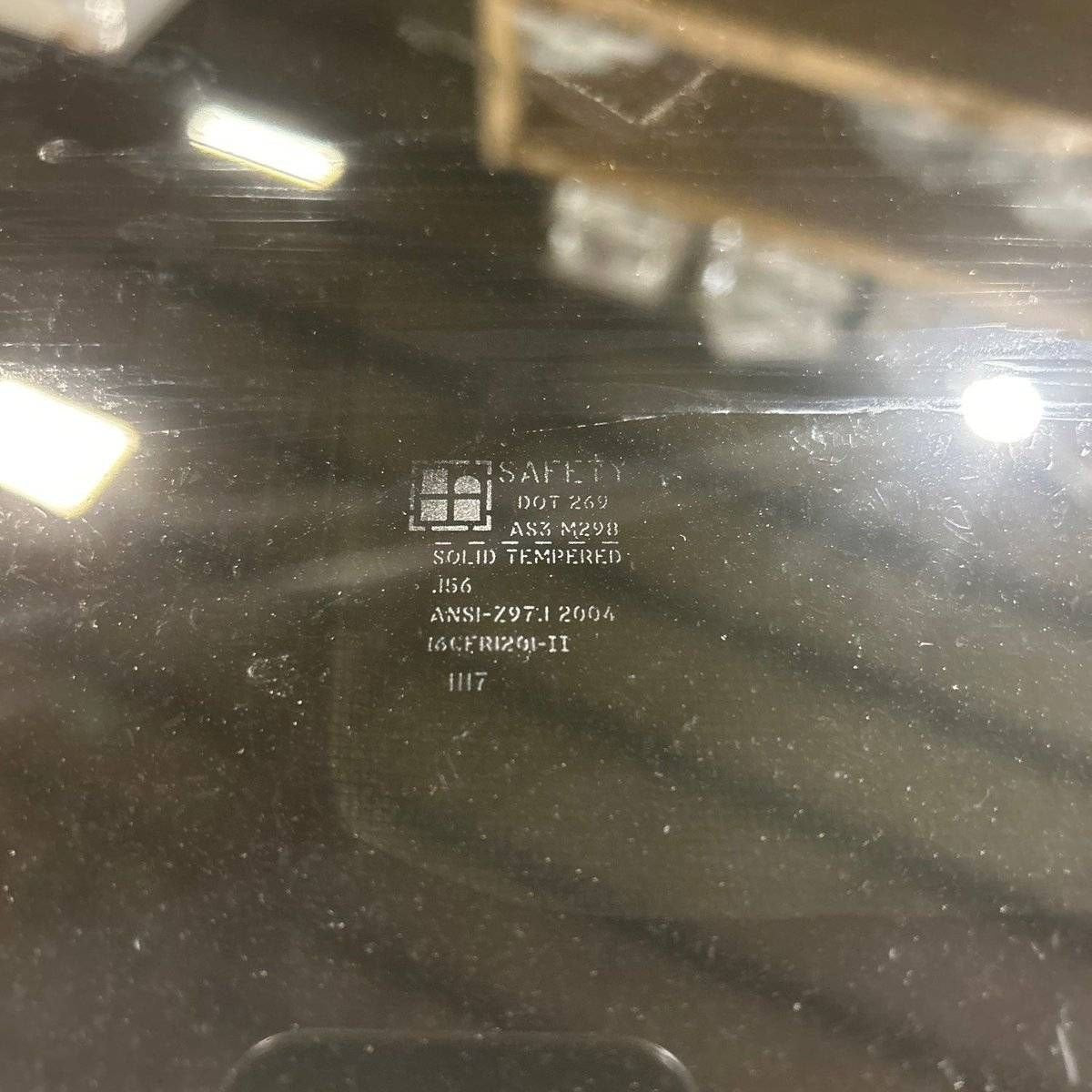 Used Black Radius Frameless Emergency Opening Window : 35 1/2
