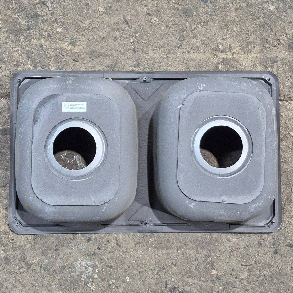 Used Stainless Steel Double Kitchen Sink - 25 1/8